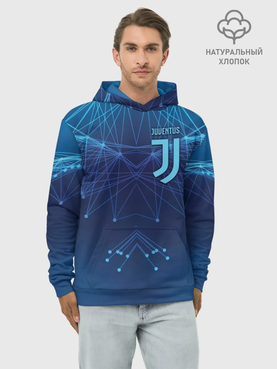 Худи мужской база хлопок / Juventus Lifestyle