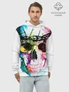 Худи мужской база хлопок / Череп и краска