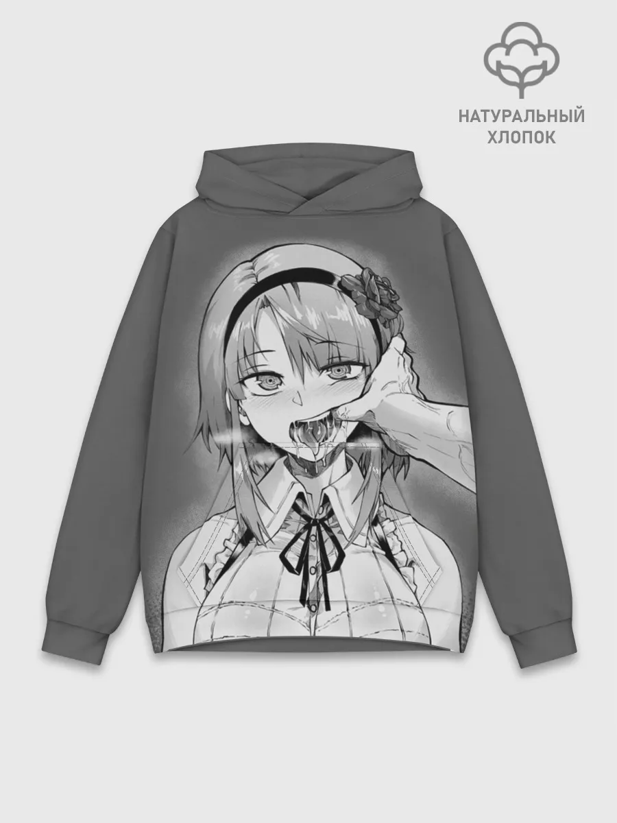 Худи мужской база хлопок / Show me your pretty mouth