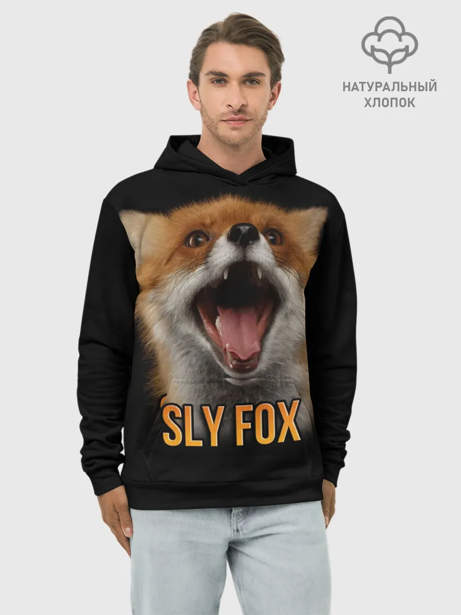 Худи мужской база хлопок / Хитрый лис