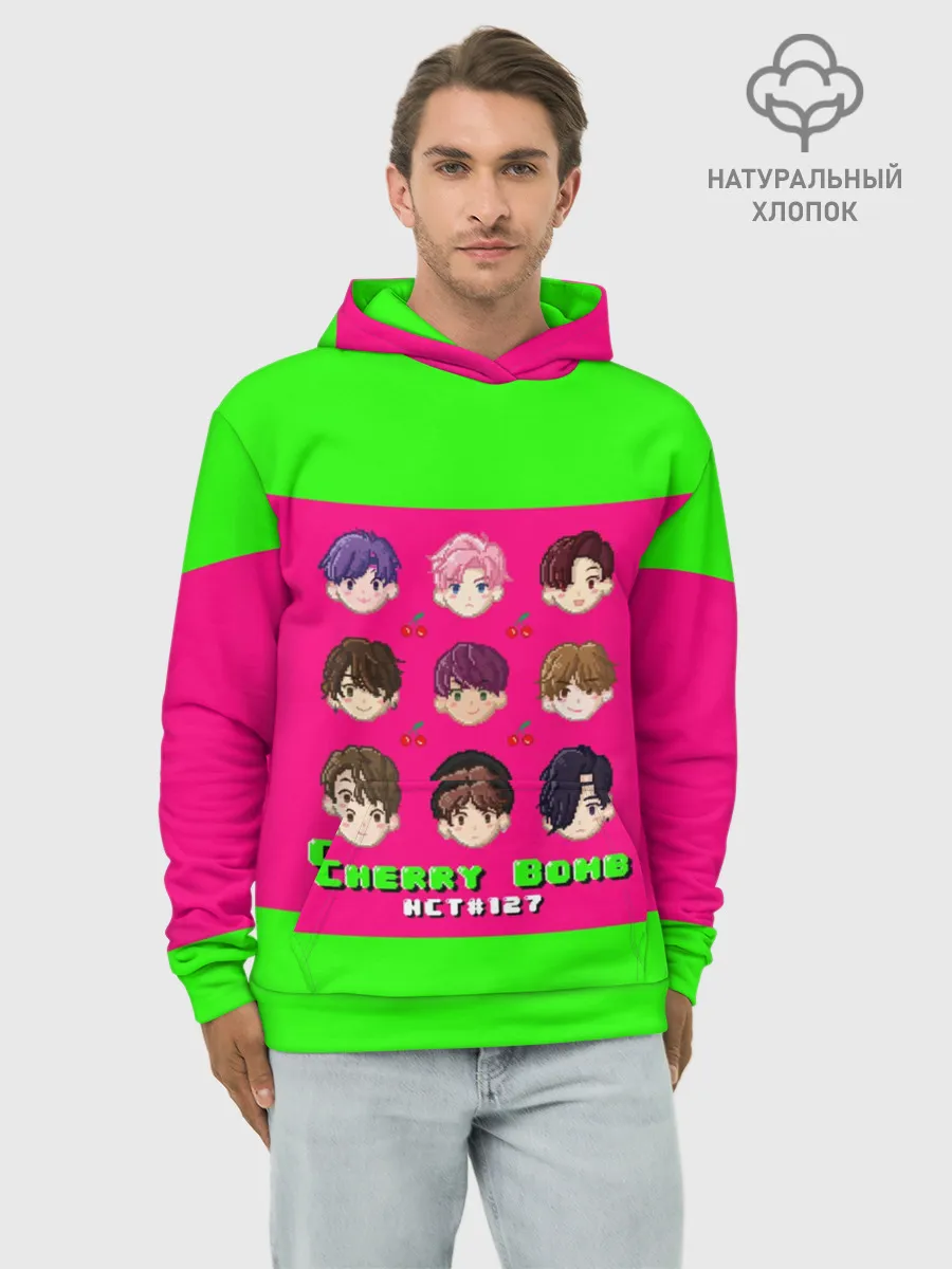 Худи мужской база хлопок / NCT 127. Cherry Bomb