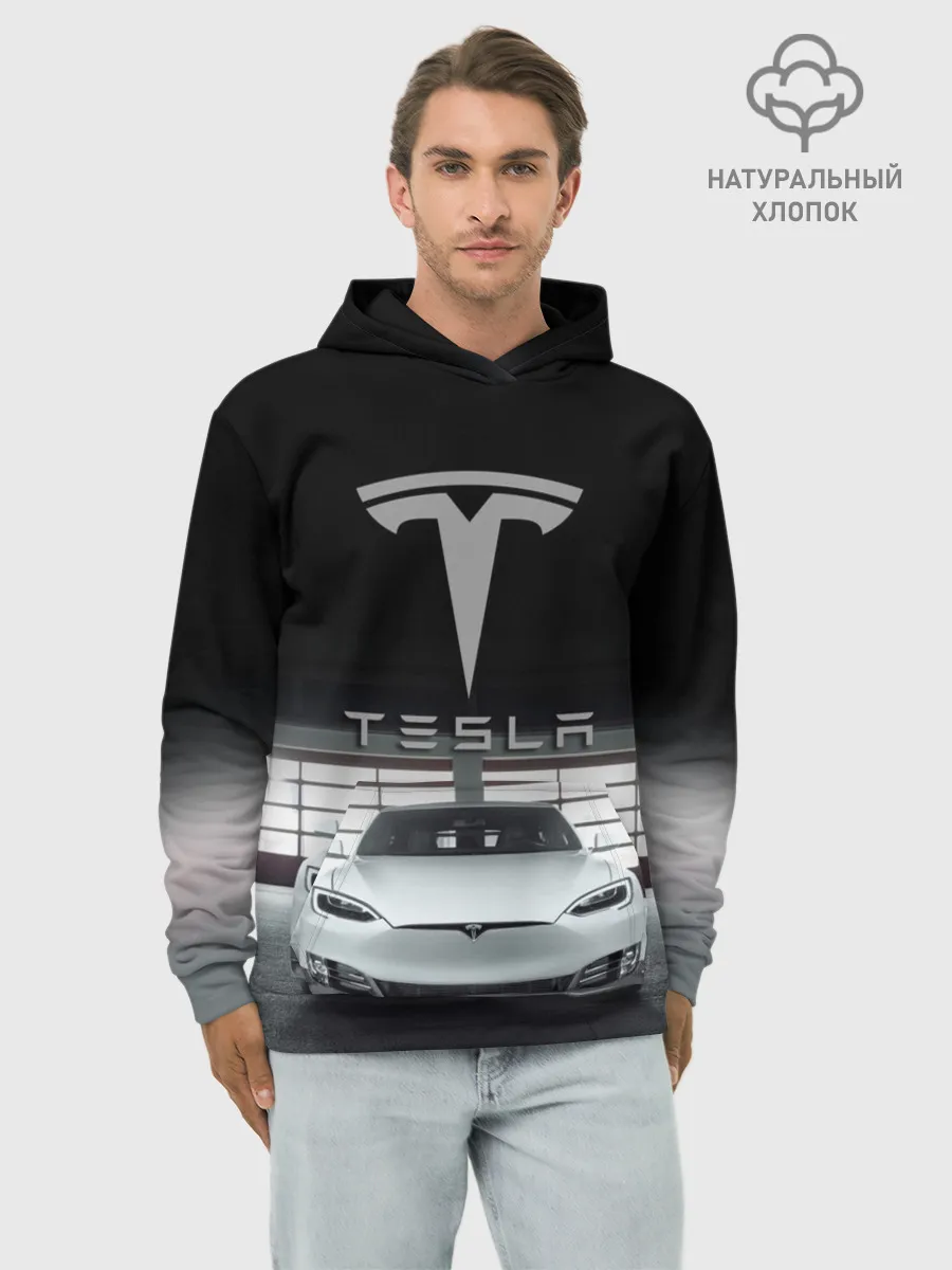 Худи мужской база хлопок / TESLA