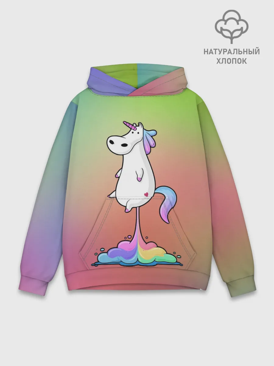 Худи мужской база хлопок / Единорог на Старте