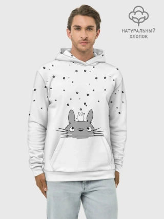 Худи мужской база хлопок / Totoro The Rain