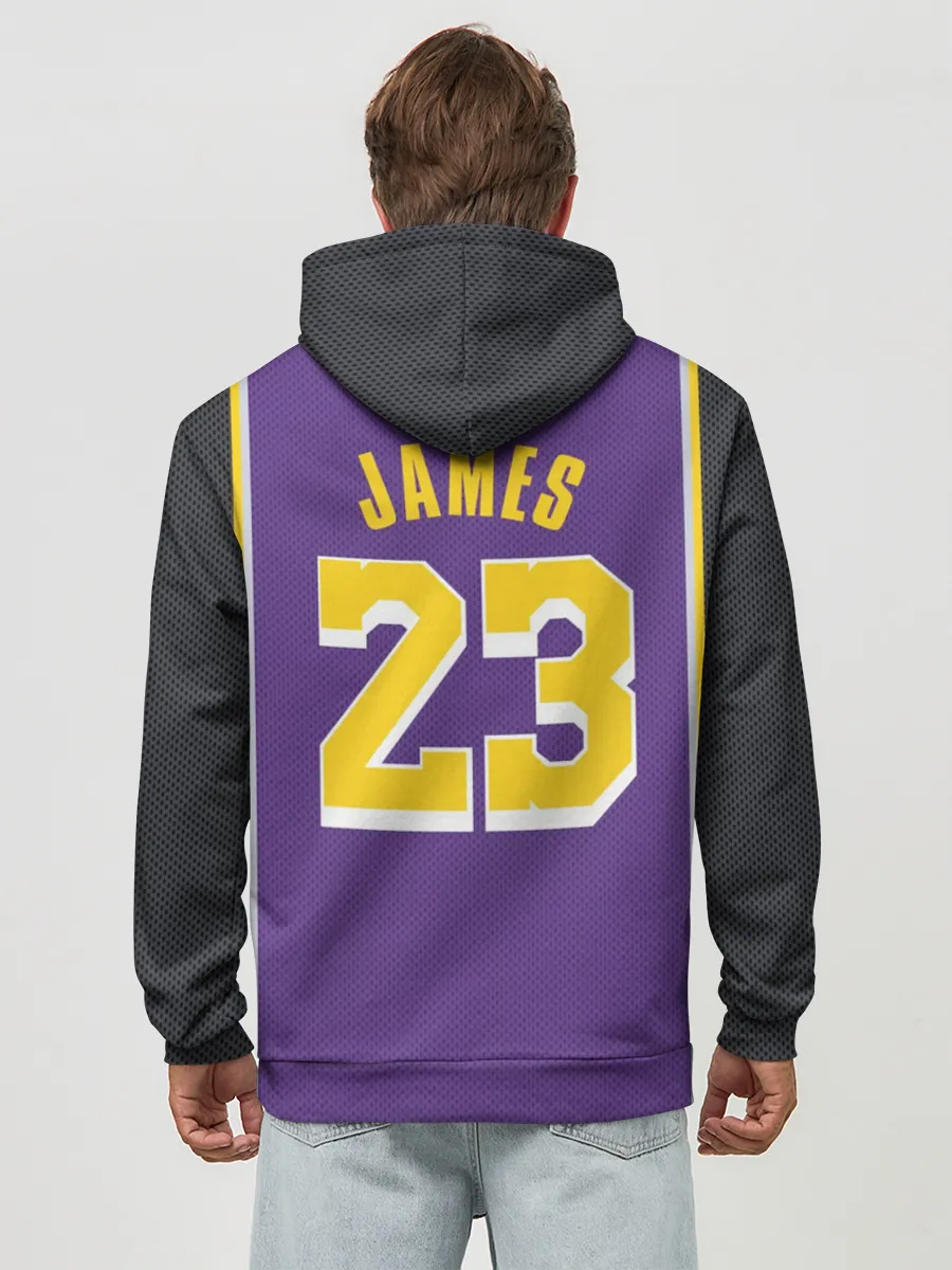 Худи мужской база хлопок / James LA Lakers 2019