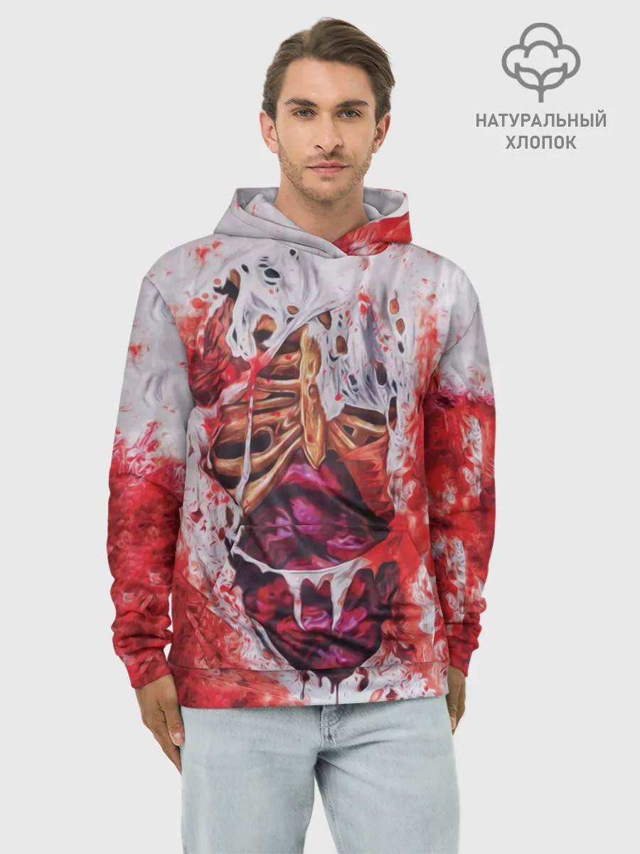 Худи мужской база хлопок / Кровь