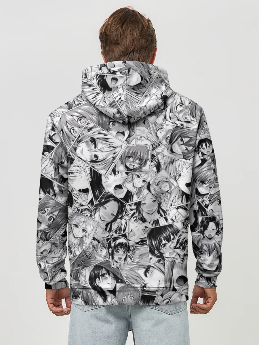 Худи мужской база хлопок / Manga ahegao