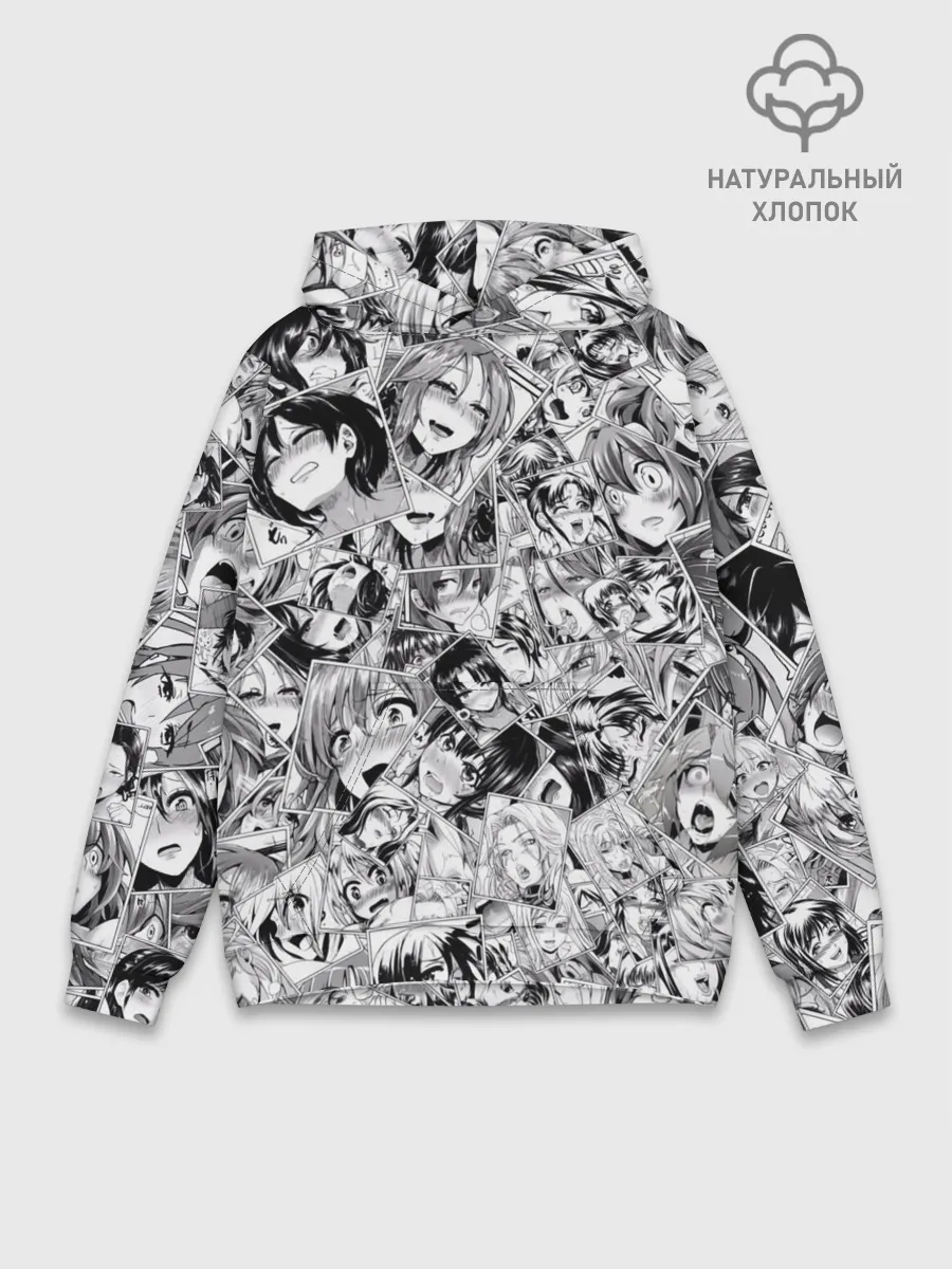 Худи мужской база хлопок / Manga ahegao