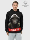 Худи мужской база хлопок / Кот