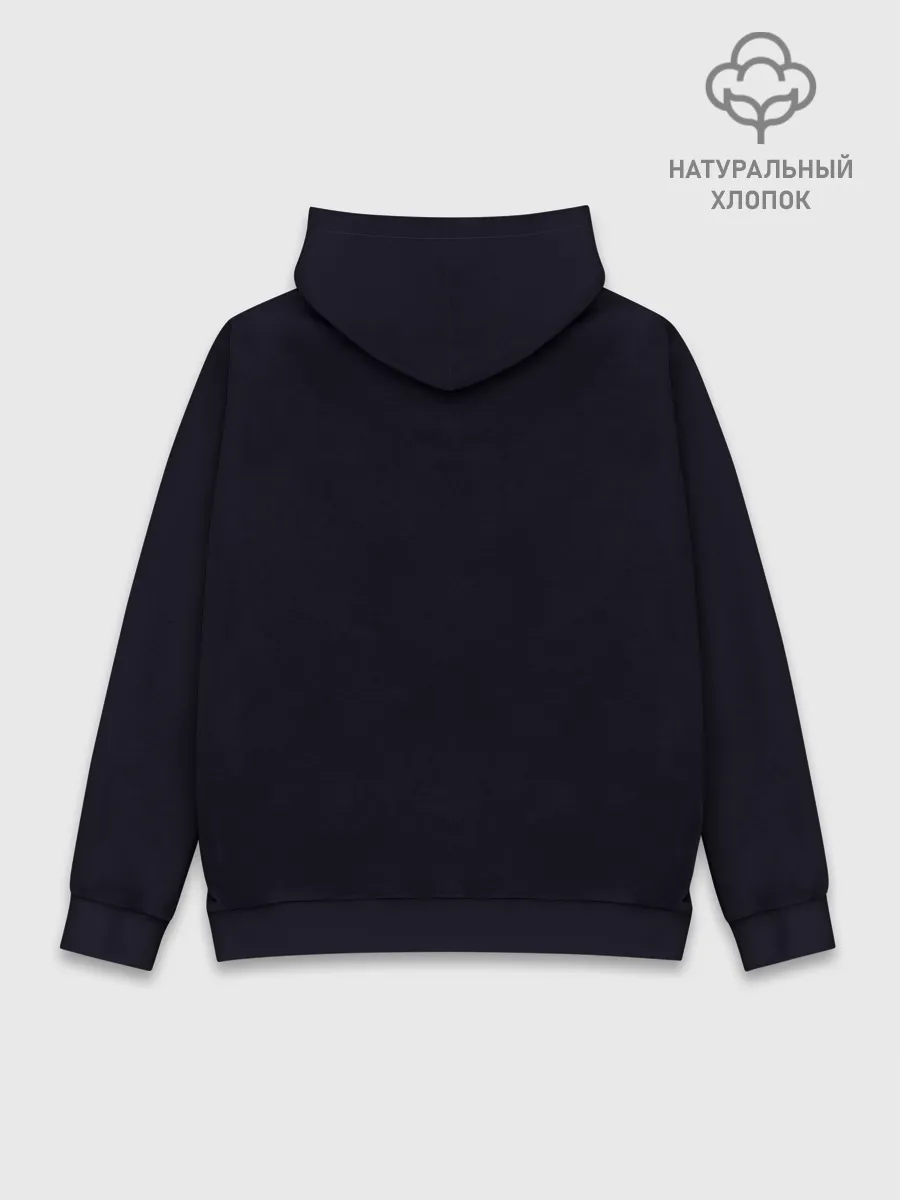 Худи мужской база хлопок / Яркий Илон Маск