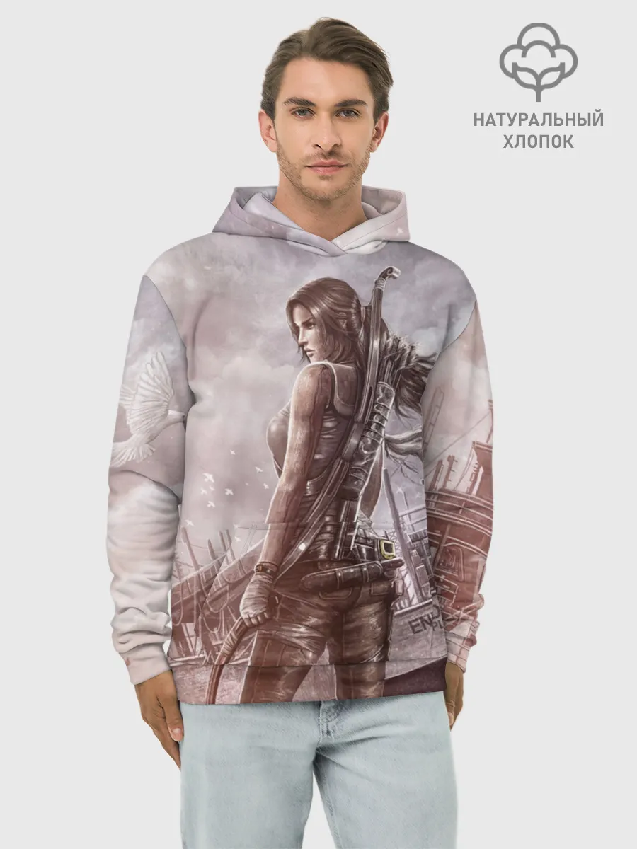 Худи мужской база хлопок / Tomb Raider