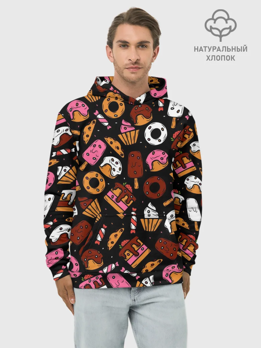 Худи мужской база хлопок / Вкусняшки