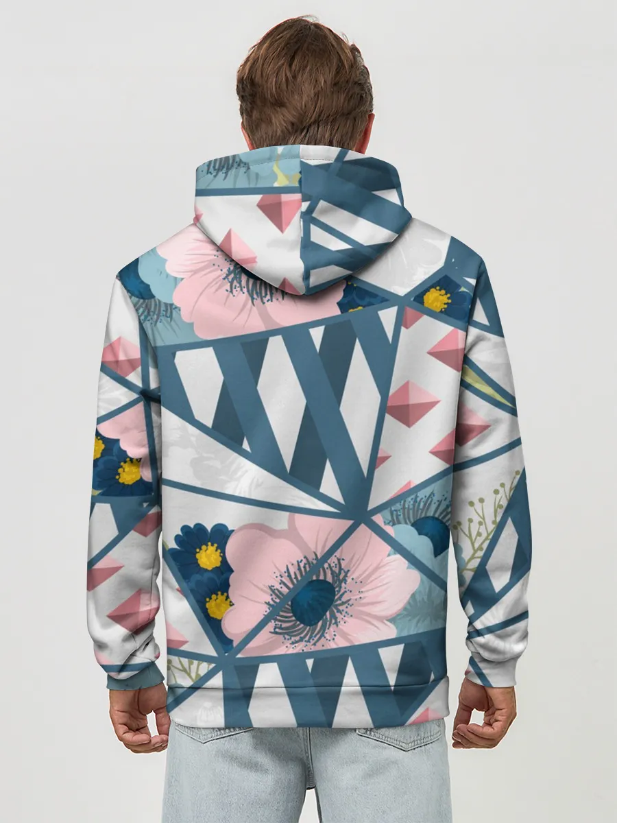 Худи мужской база хлопок / Геометрия цветов