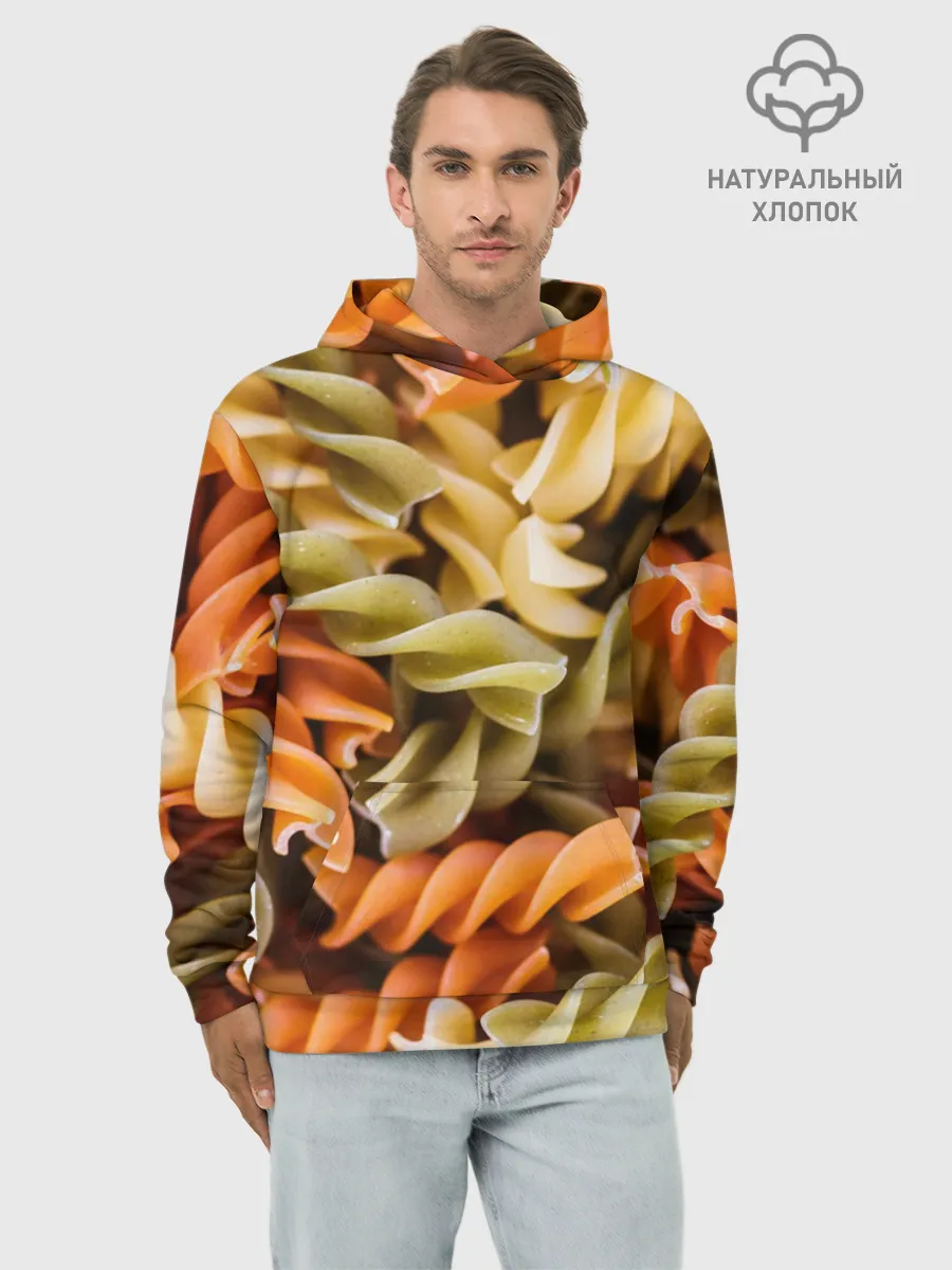 Худи мужской база хлопок / Макароны Спиральки