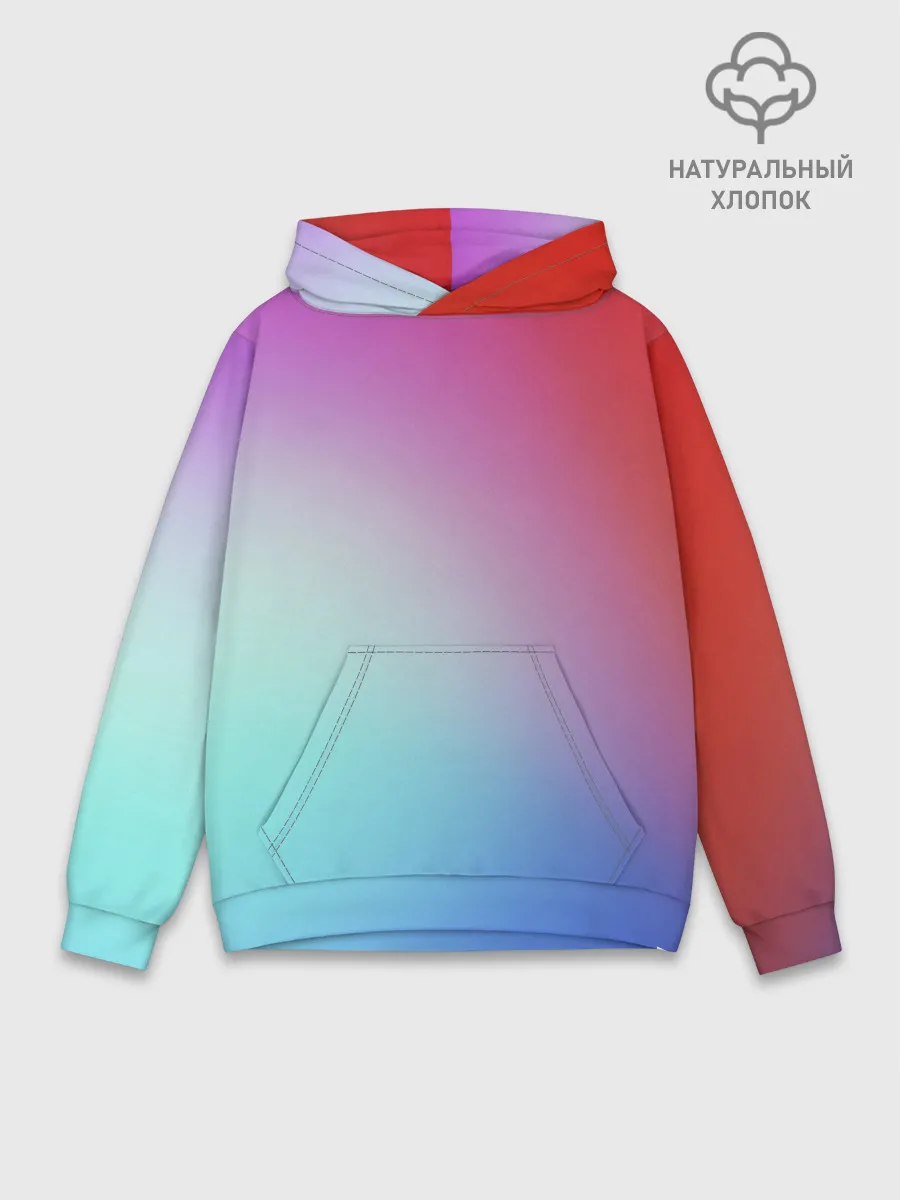 Худи мужской база хлопок / Colorful Gradient