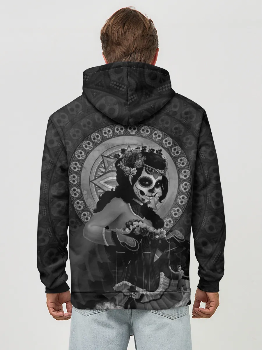 Худи мужской база хлопок / День мёртвых, Мексика