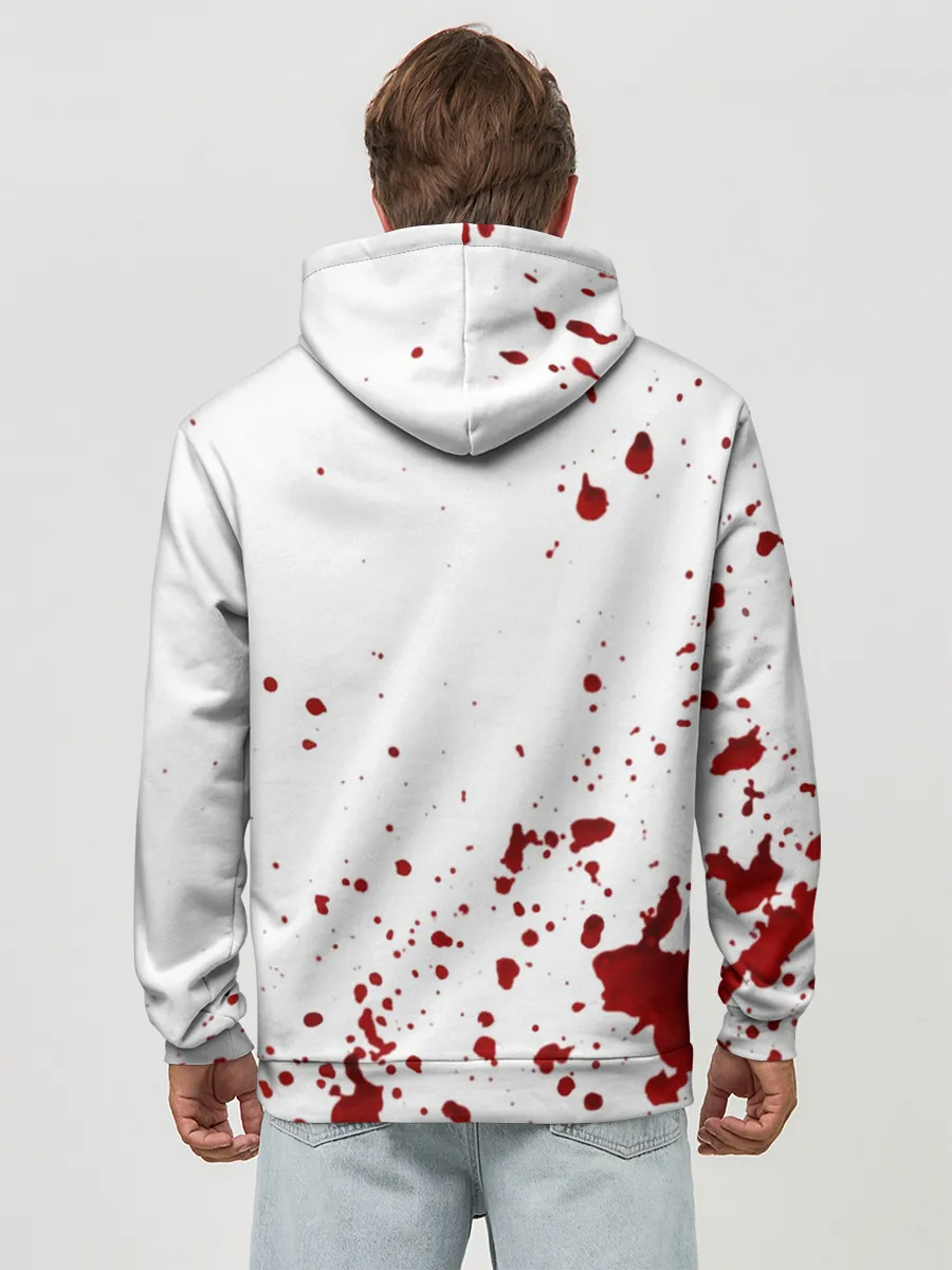 Худи мужской база хлопок / Кетчуп Разбрызгался