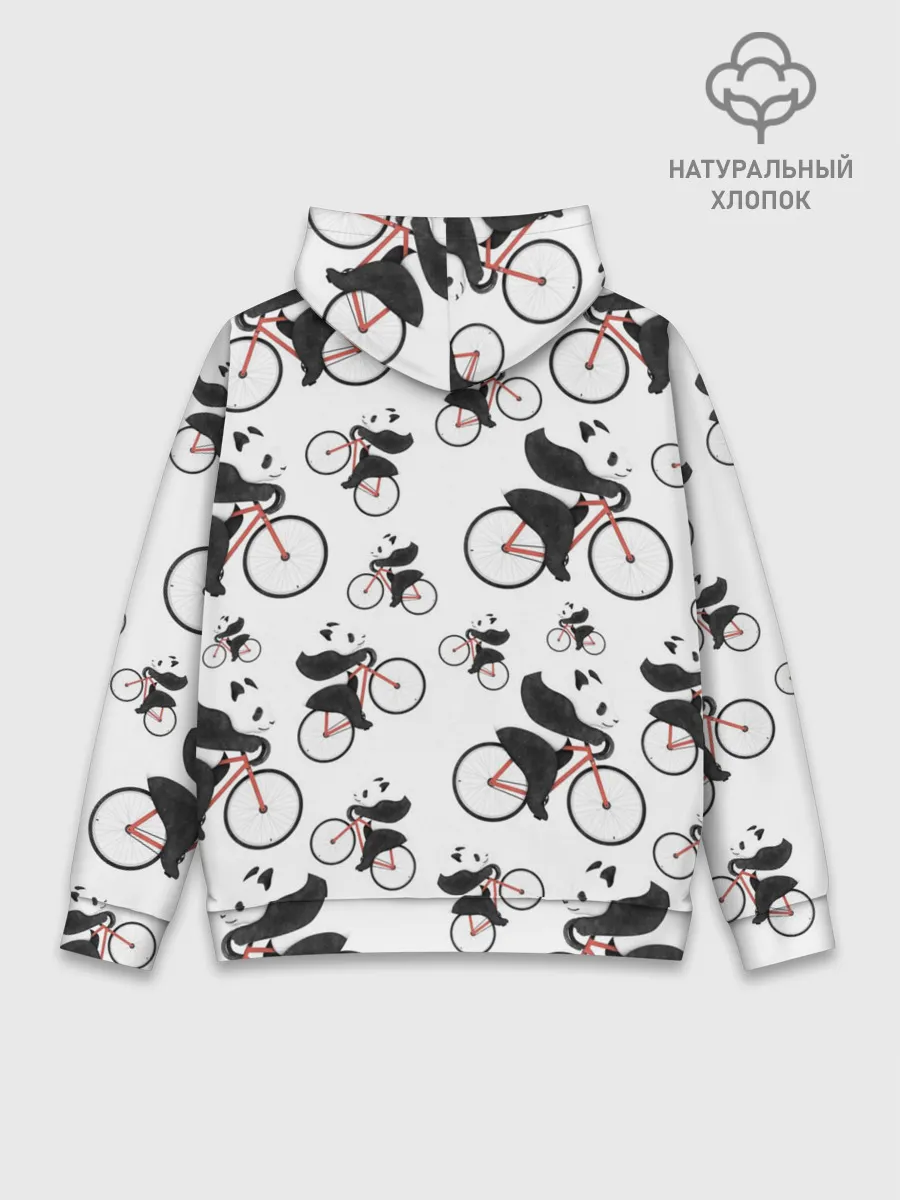 Худи мужской база хлопок / Панды На Велосипеде