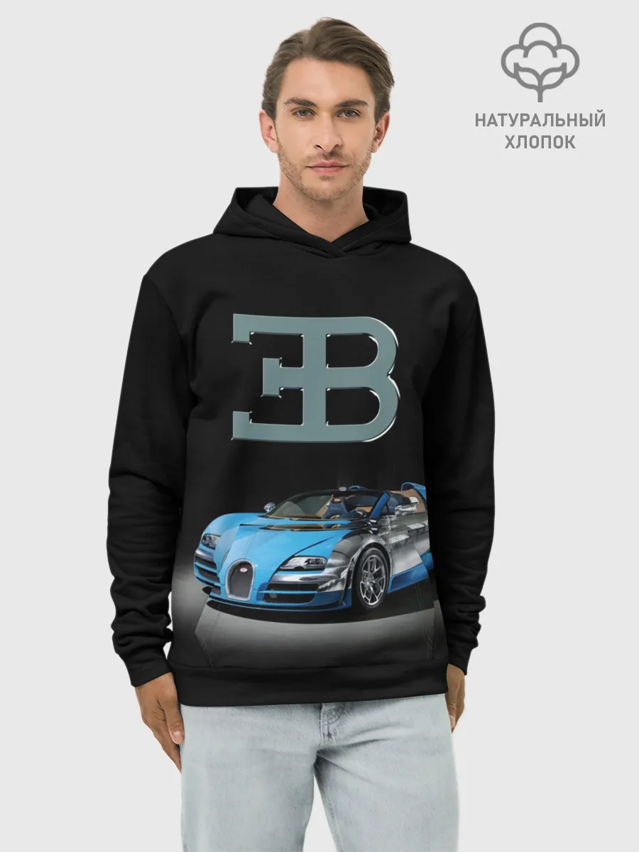 Худи мужской база хлопок / Bugatti