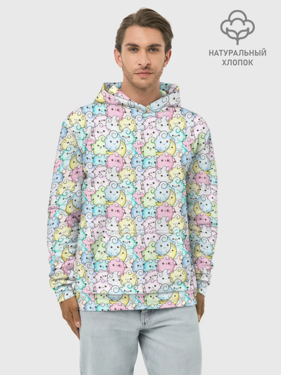 Худи мужской база хлопок / Kawaii night