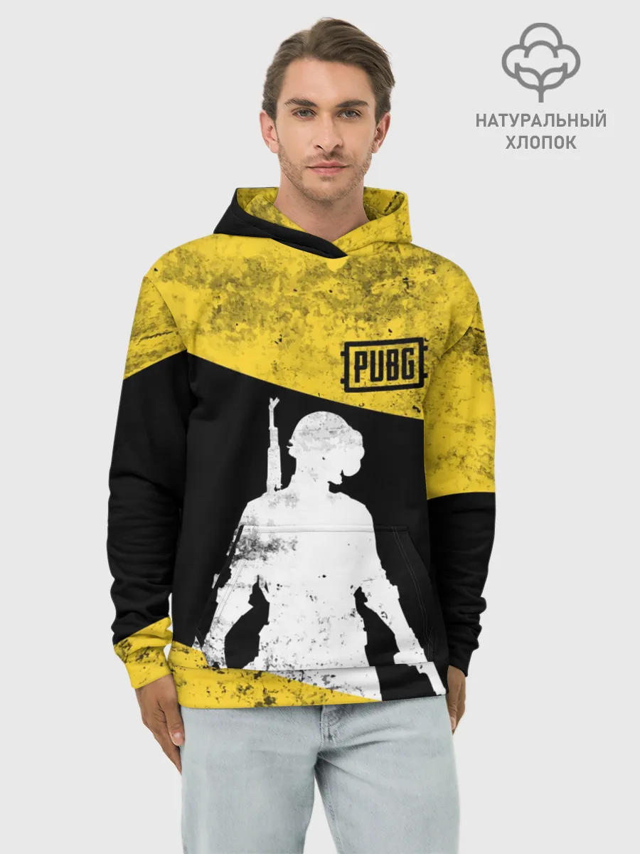 Худи мужской база хлопок / PUBG Grunge