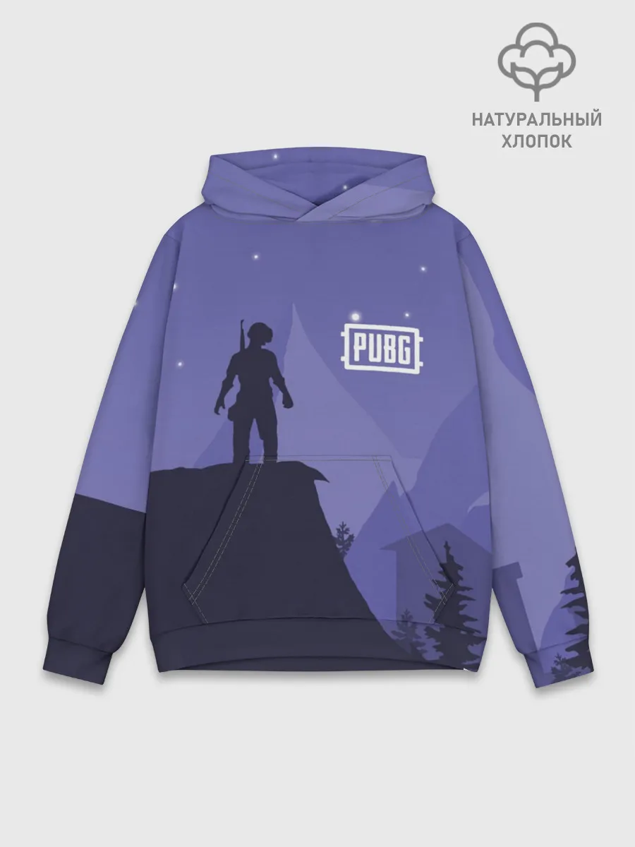 Худи мужской база хлопок / Ночной PUBG