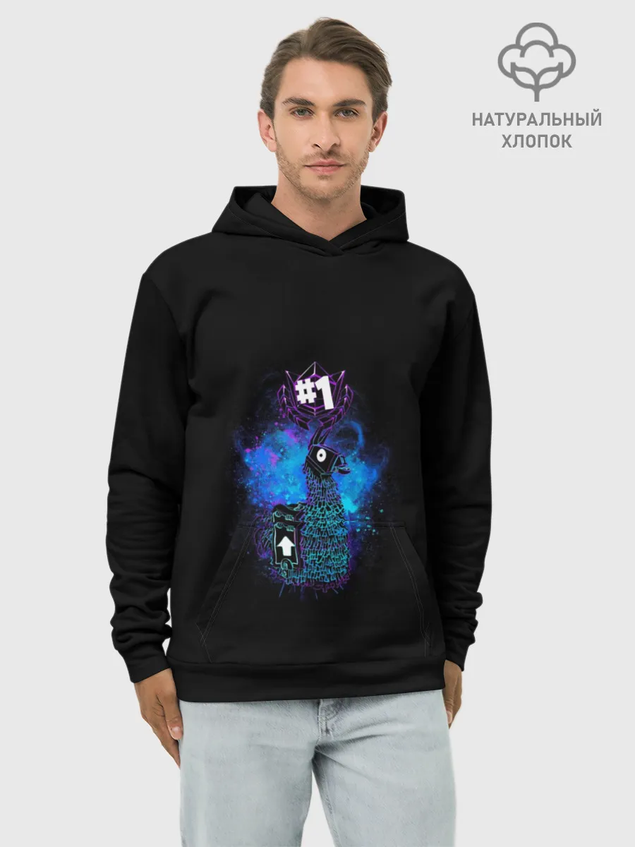 Худи мужской база хлопок / Fortnite. Neon Lama