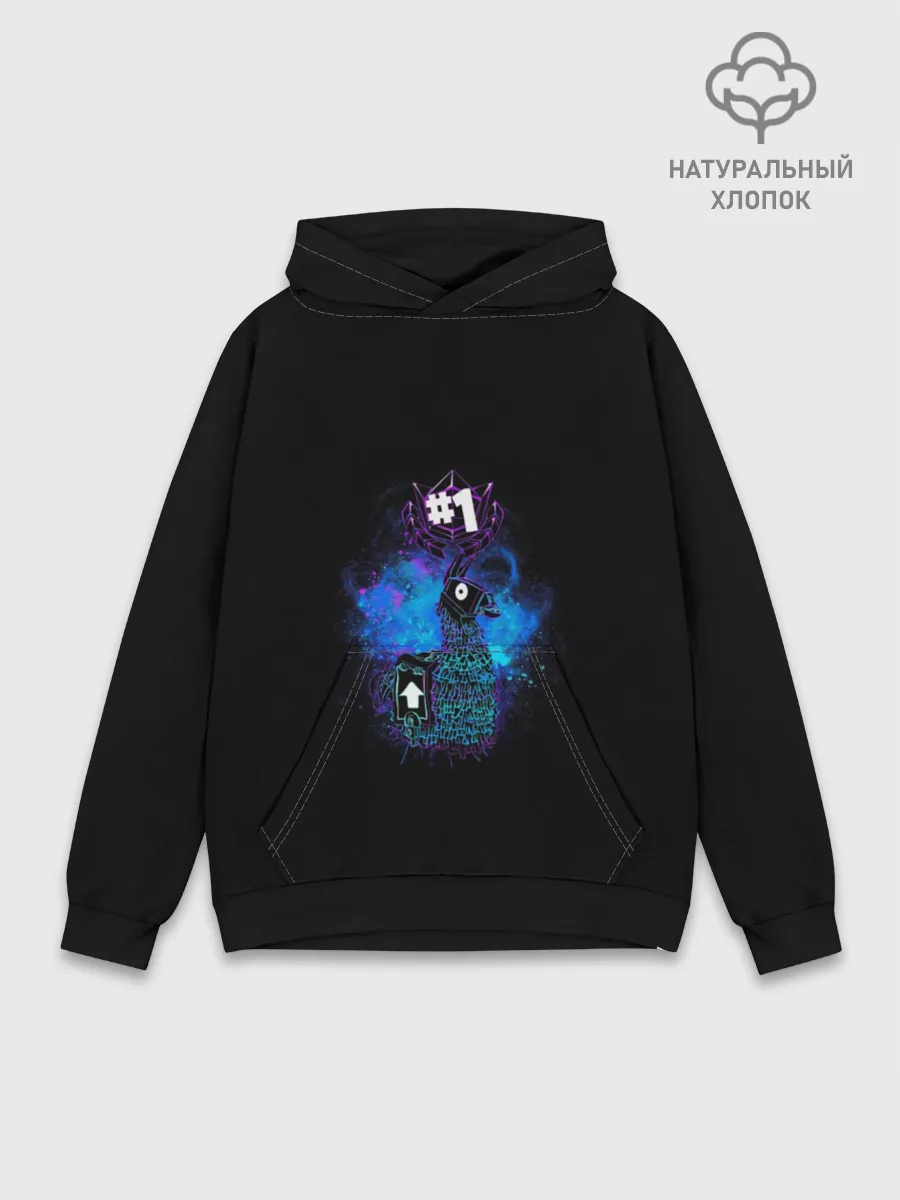 Худи мужской база хлопок / Fortnite. Neon Lama