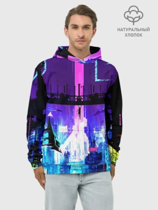 Худи мужской база хлопок / CYBERPUNK