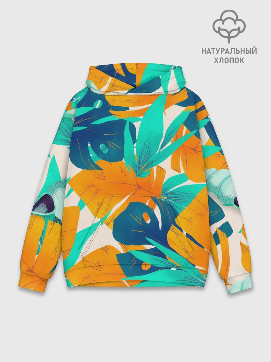 Худи мужской база хлопок / Тропики