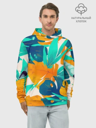 Худи мужской база хлопок / Тропики