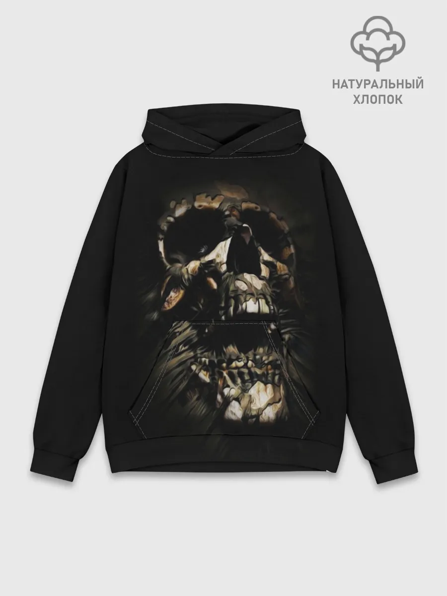 Худи мужской база хлопок / Череп