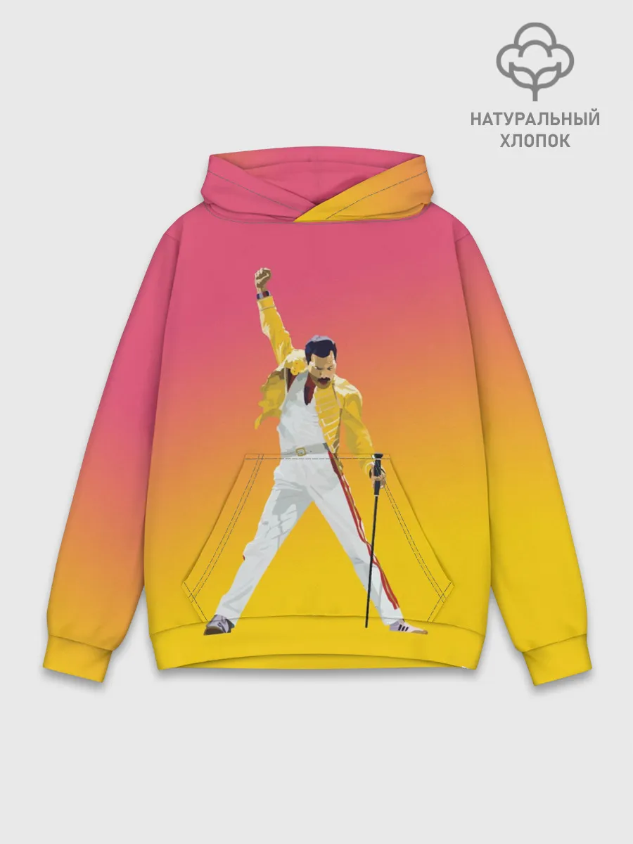 Худи мужской база хлопок / Queen: Фредди Меркьюри