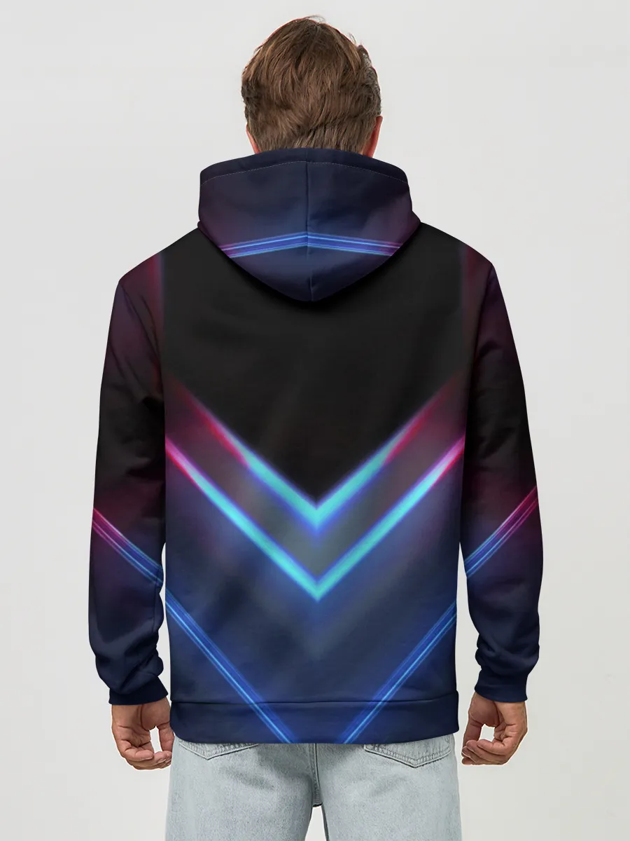 Худи мужской база хлопок / CYBERPUNK 2077 NEON | НЕОН