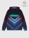 Худи мужской база хлопок / CYBERPUNK 2077 NEON | НЕОН