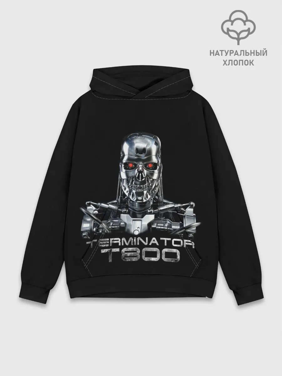 Худи мужской база хлопок / Терминатор Т800,
