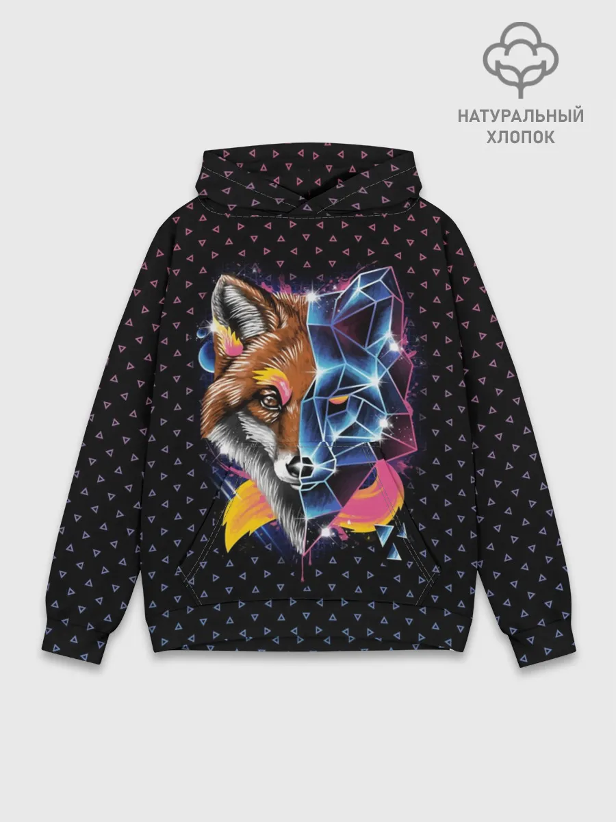 Худи мужской база хлопок / Super Space Fox