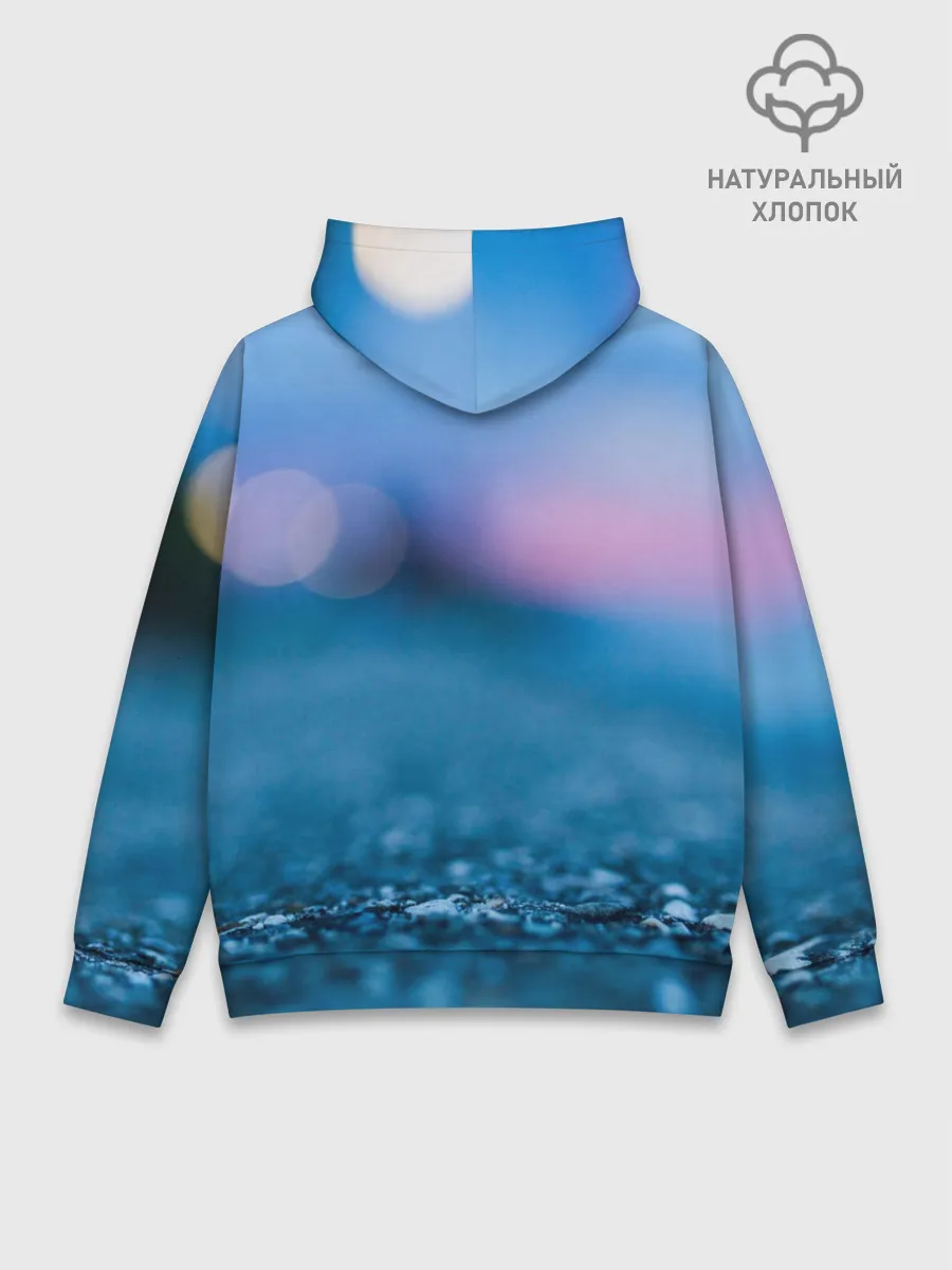 Худи мужской база хлопок / PUBG light blue