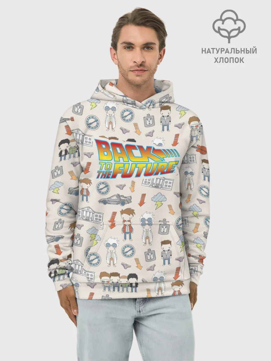 Худи мужской база хлопок / Back to the future_5