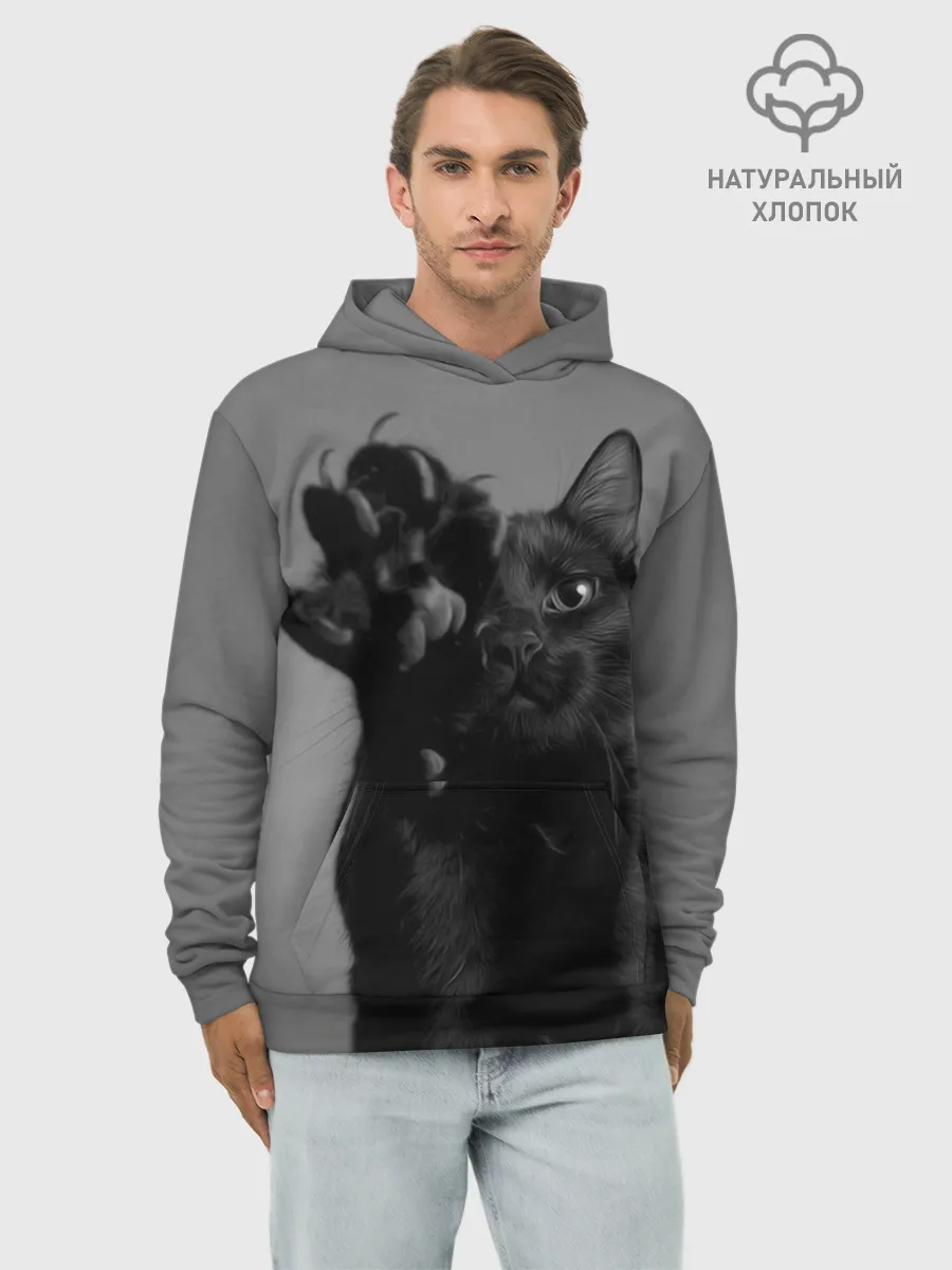 Худи мужской база хлопок / Котик