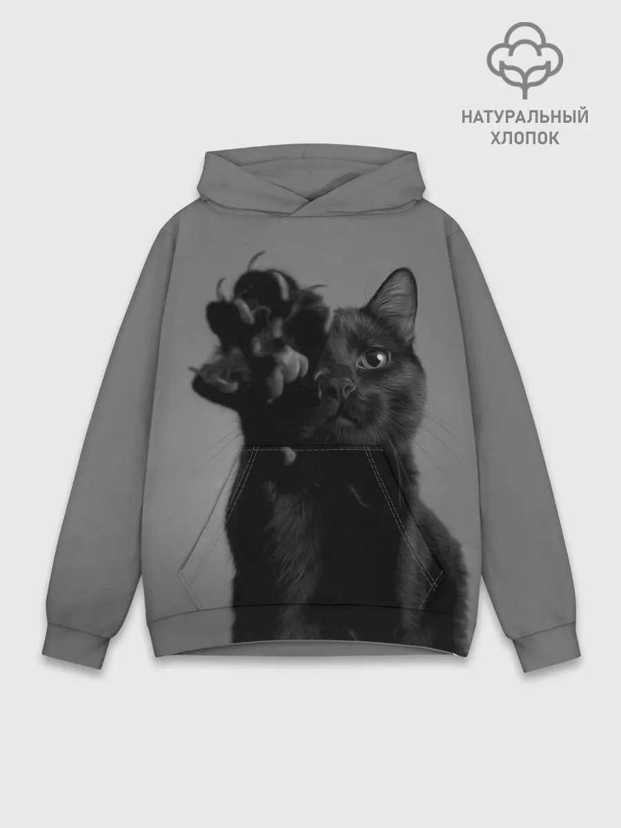 Худи мужской база хлопок / Котик