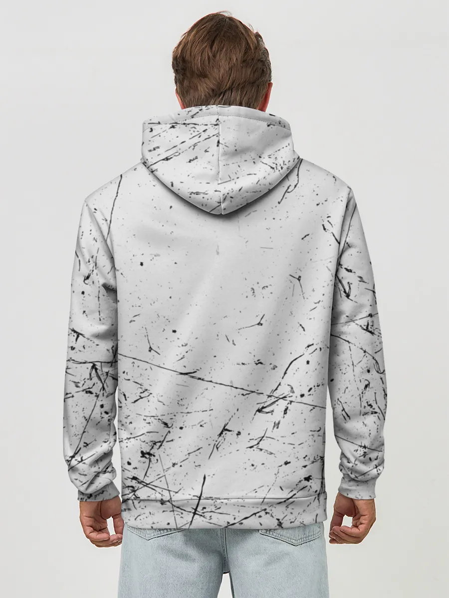 Худи мужской база хлопок / ХАОС Серый