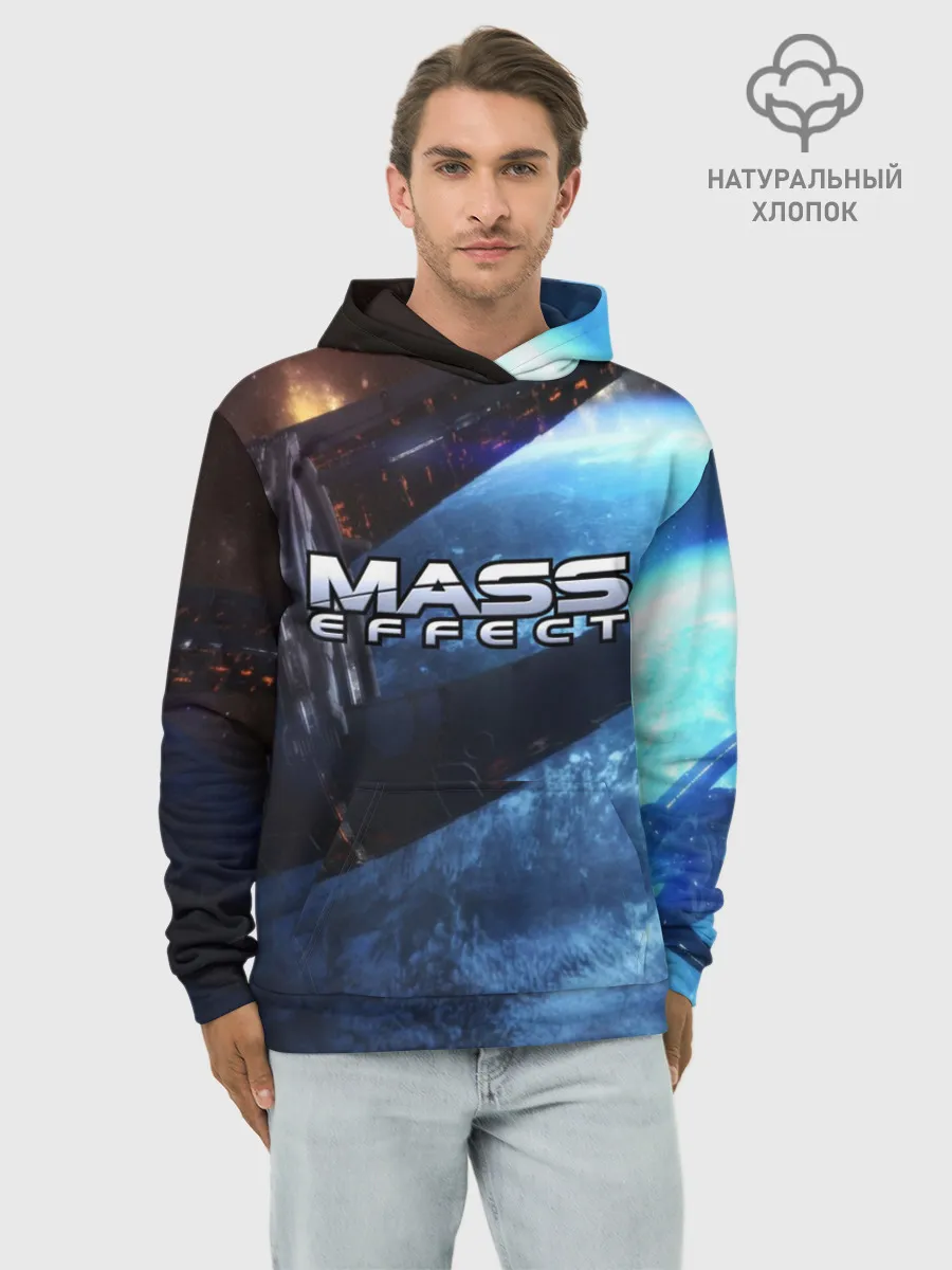 Худи мужской база хлопок / MASS EFFECT