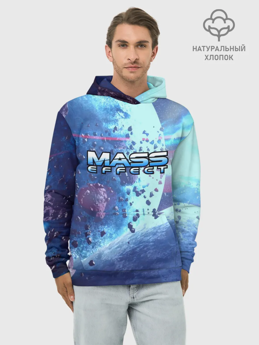 Худи мужской база хлопок / MASS EFFECT
