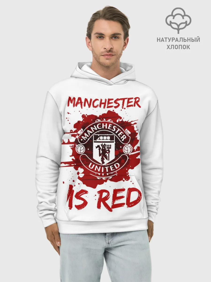 Худи мужской база хлопок / Манчестер Юнайтед