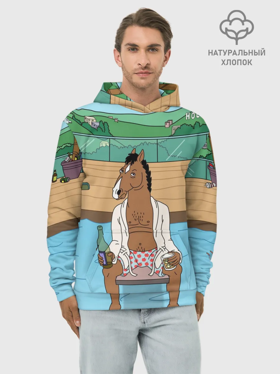 Худи мужской база хлопок / Конь БоДжек
