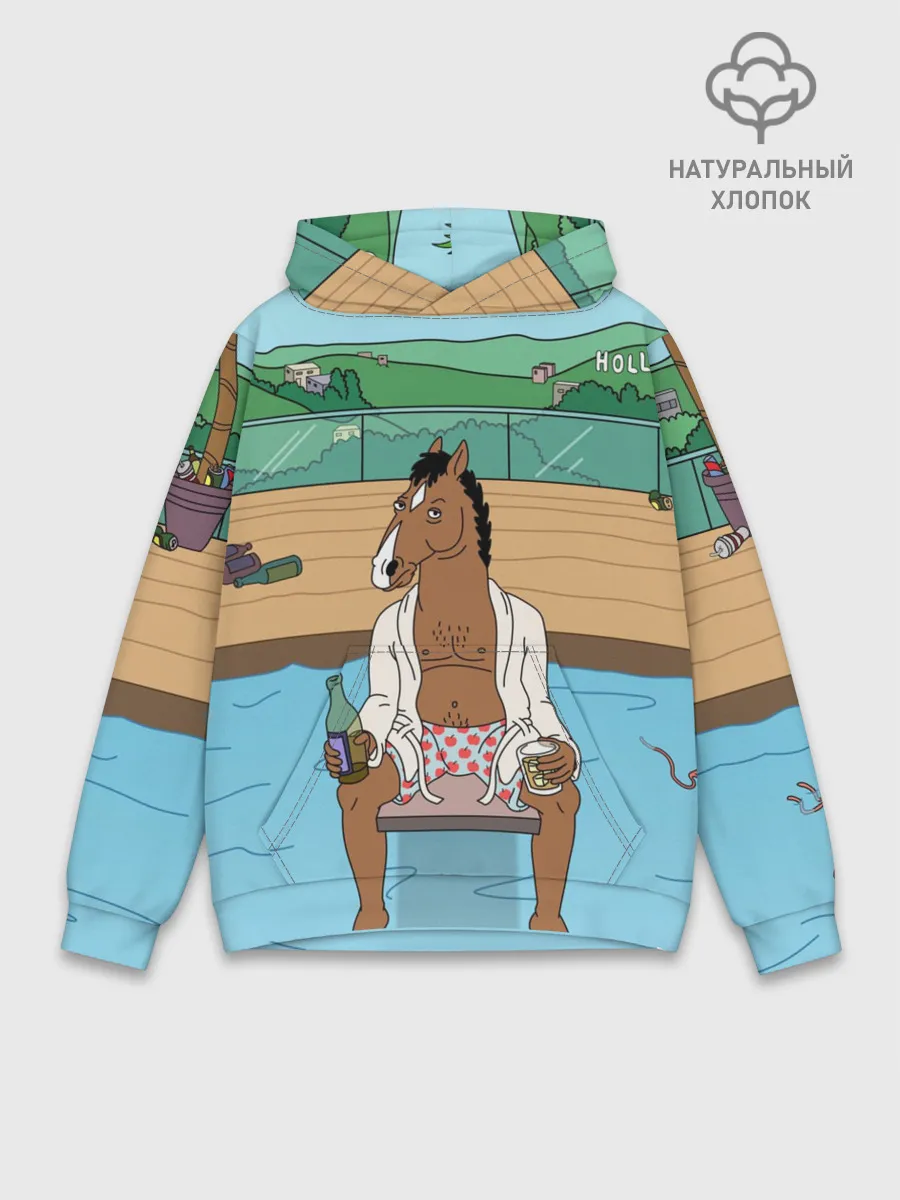 Худи мужской база хлопок / Конь БоДжек