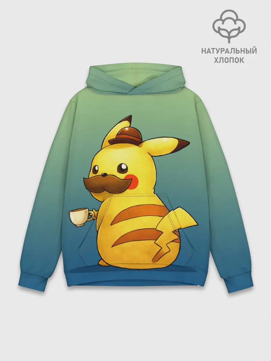 Худи мужской база хлопок / Детектив Пикачу