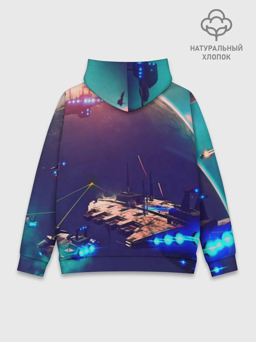 Худи мужской база хлопок / NO MANS SKY