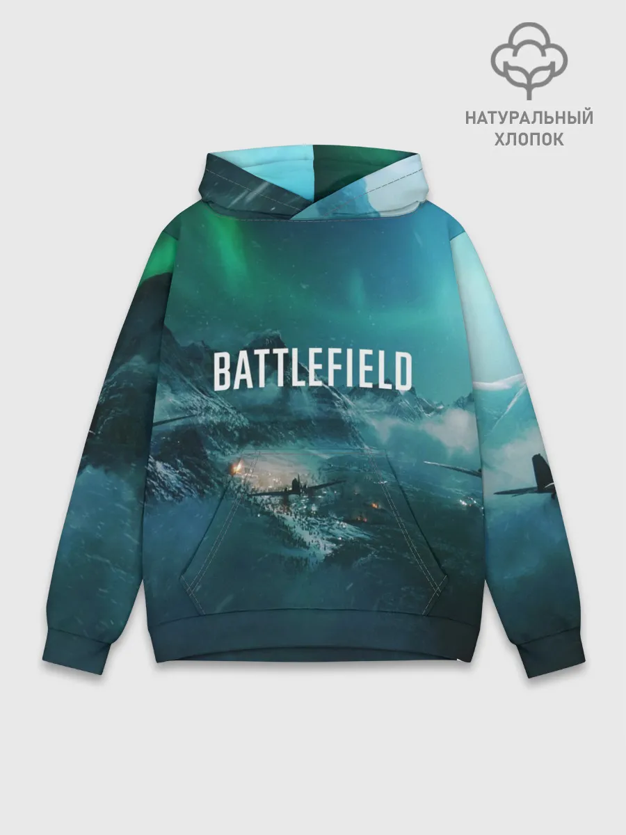 Худи мужской база хлопок / BATTLEFIELD